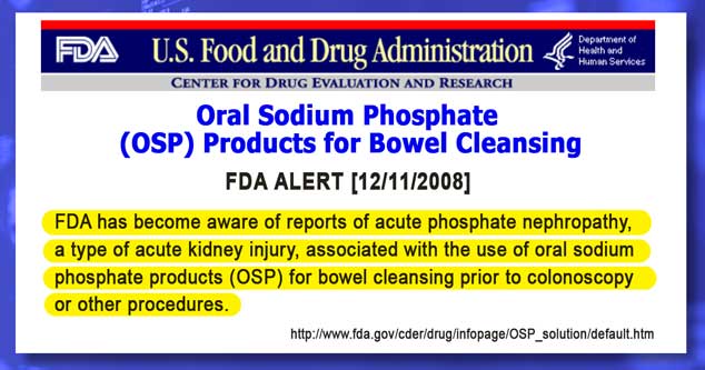 FDA Quote on Phosphate Nephropathy