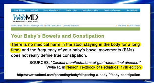 Normal frequency of bowel movements in infants and children 1